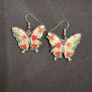 Floral Butterfly Earrings